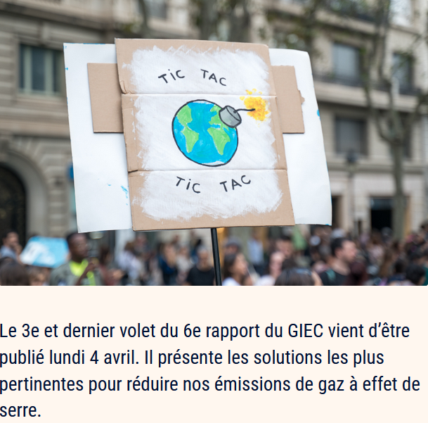 Article du Cler – Réseau pour la transition énergétique : pour le GIEC, la transition énergétique, c’est maintenant !