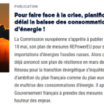 Communiqué de presse du CLER – Réseau pour la transition énergétique