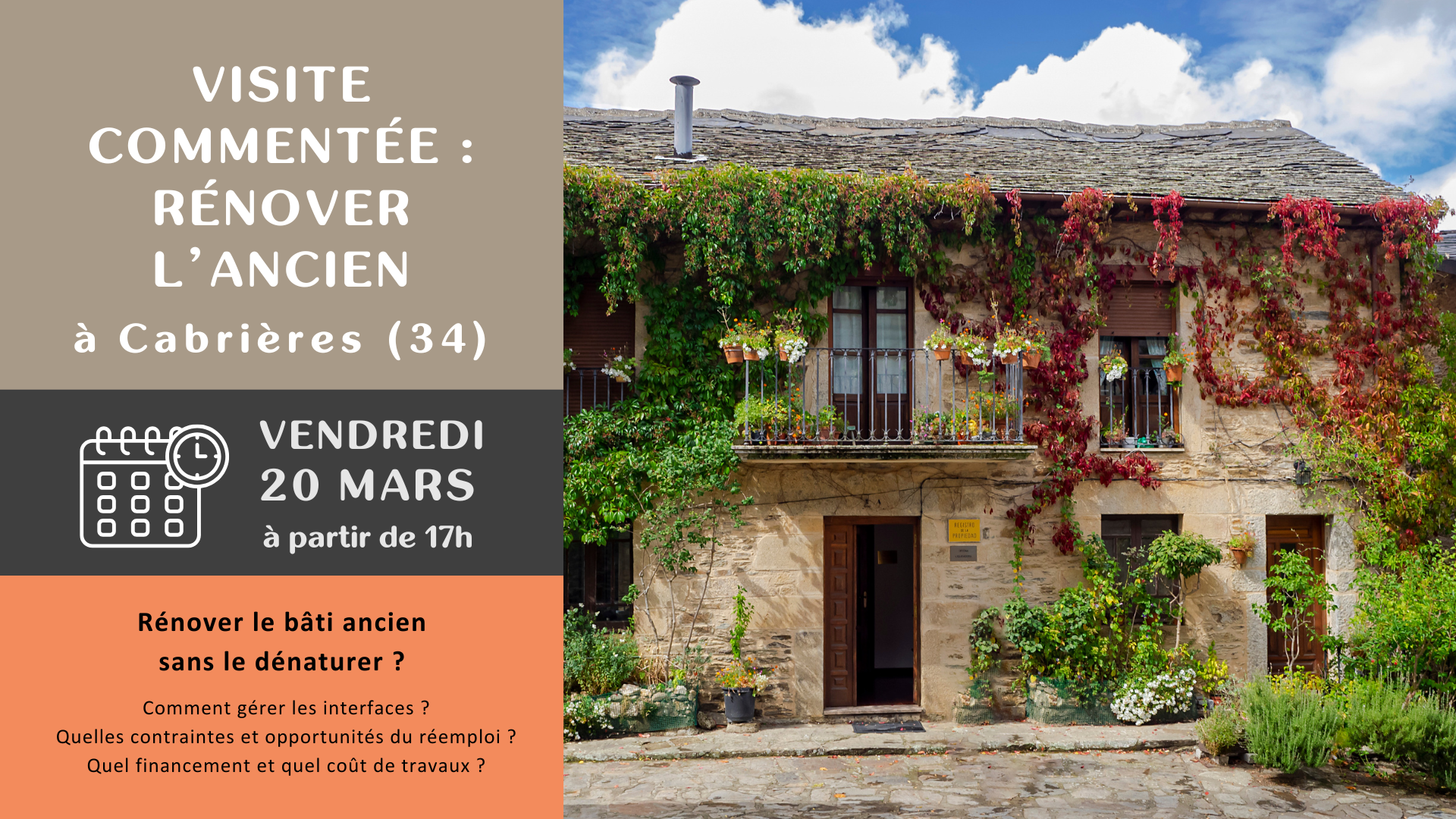 Visite commentée : rénover l’ancien à Cabrières